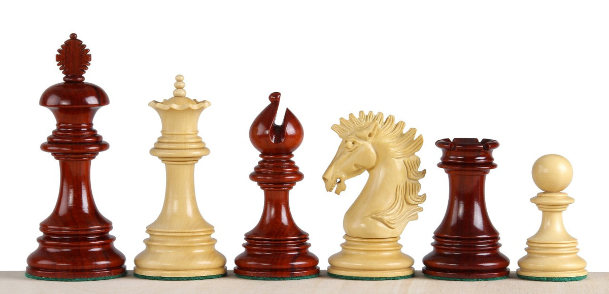 Exklusive Schachfiguren aus Redwood und Buchsbaum, König 10 cm – Figuren in Reihe