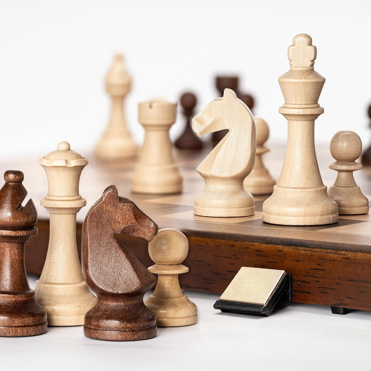 Foldable Wooden Travel Chess Set, Magnetic, 38 & 45 cm