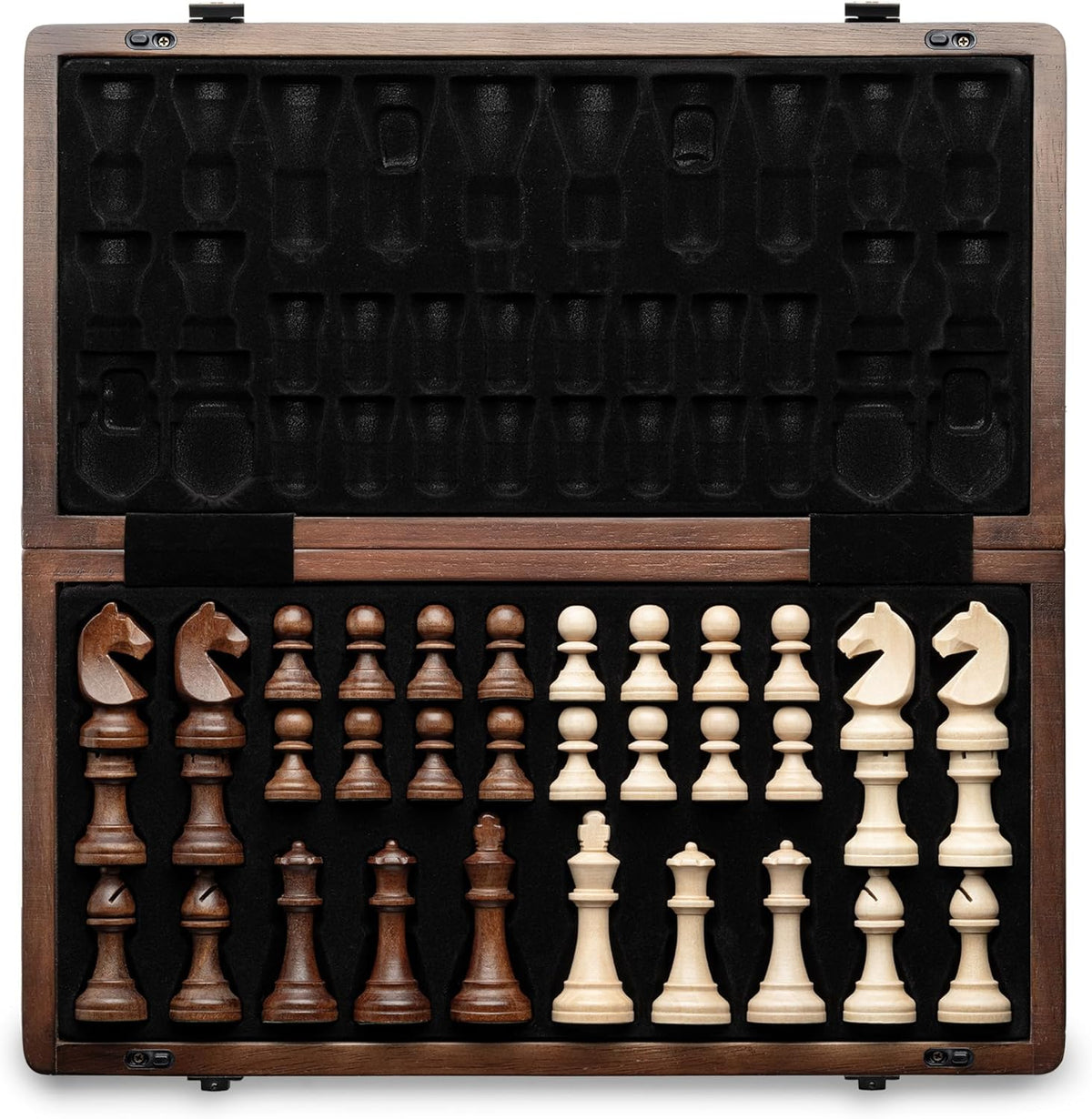 Foldable Wooden Travel Chess Set, Magnetic, 38 & 45 cm