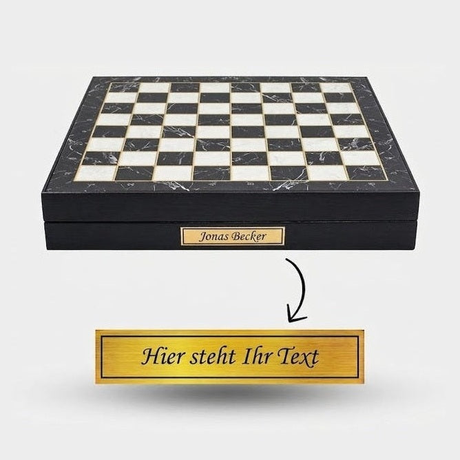 Detailansicht der massiven Staunton-Metallfiguren des Schachspiels – Schachatelier